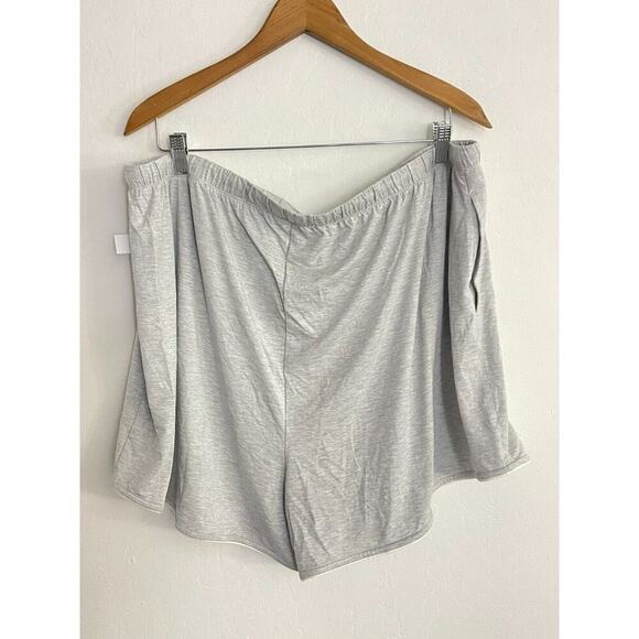 State of Day 3X Luxury Pajama Set Shorts Short Sleeve Shirt Gray Modal Soft NEW - Picture 9 of 9